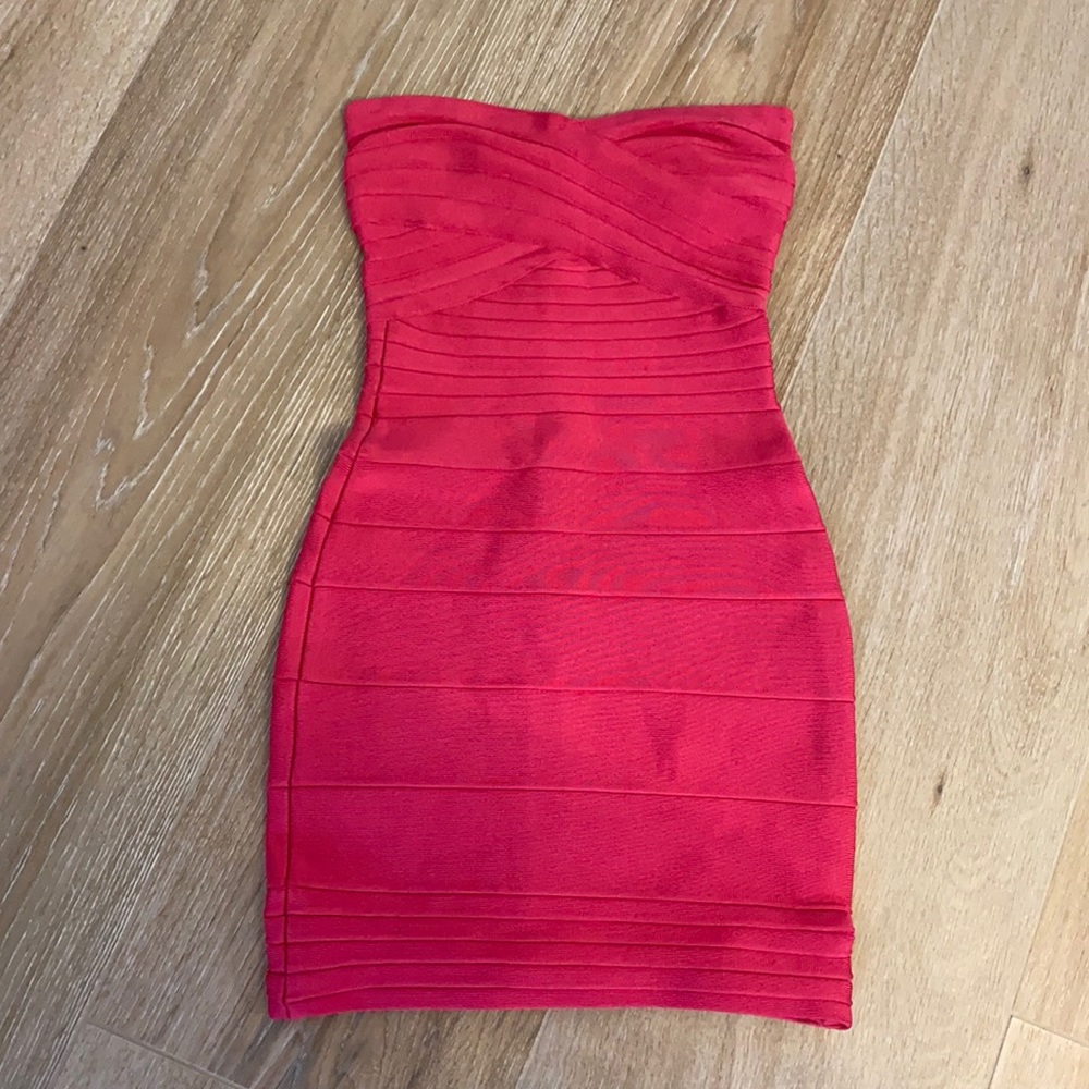 Herve Leger Strapless Bandage Dress